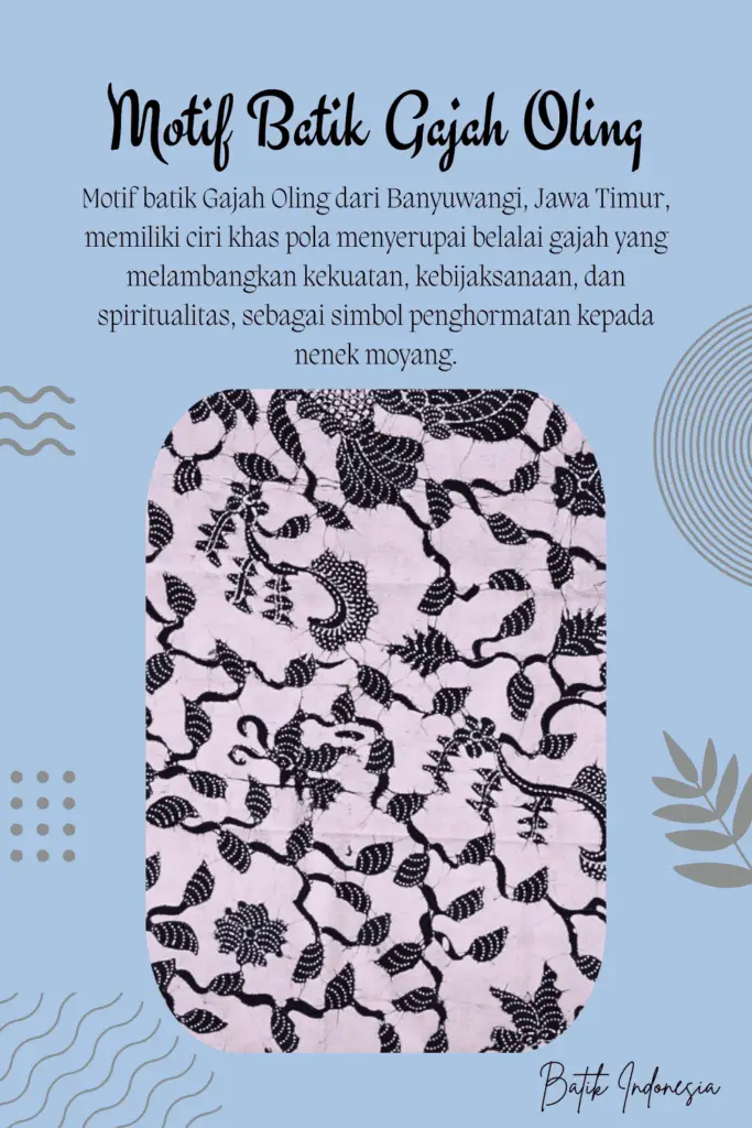 Motif Batik Gajah Oling Asal Banyuwangi