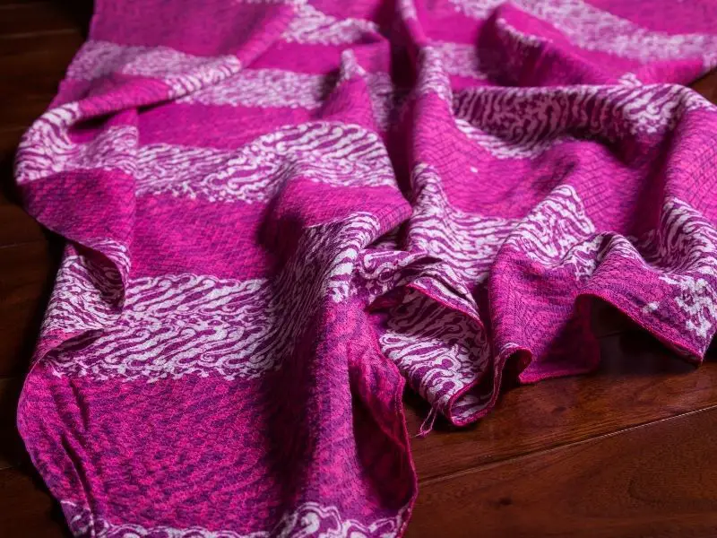 purple batik fabric