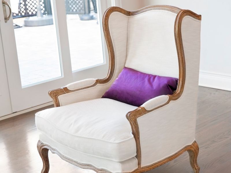 wingback chair linen