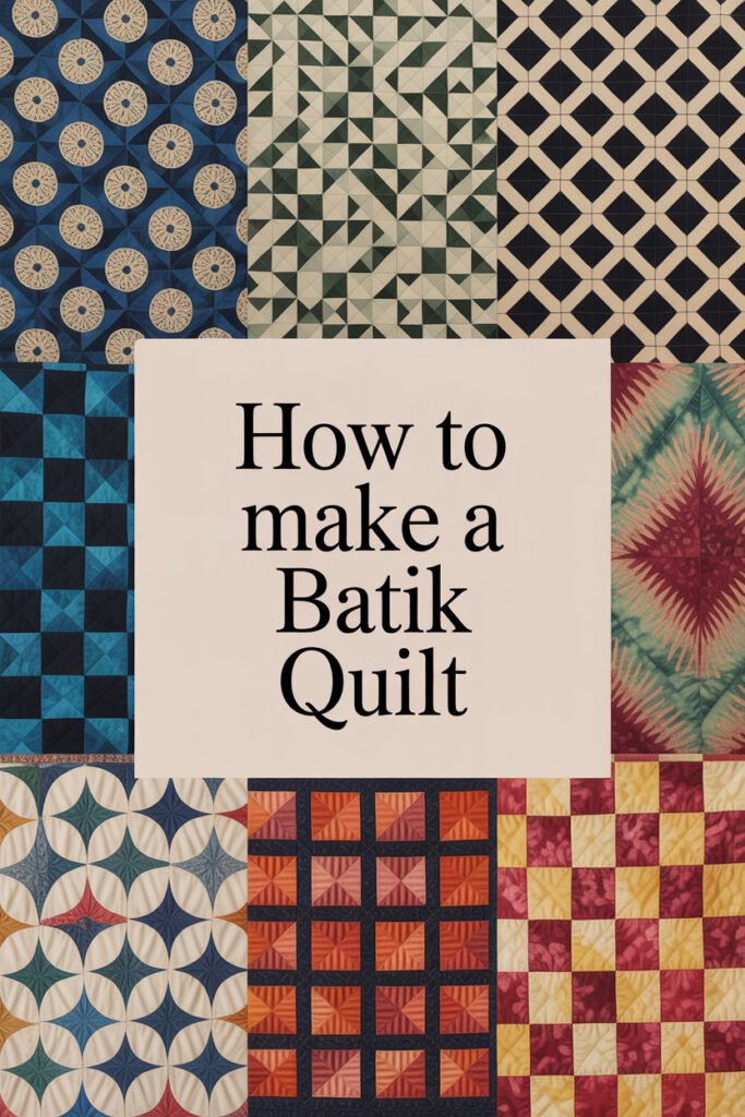 How to Make a Batik Quilt Pattern for Beginners (Simple Patchwork ...
