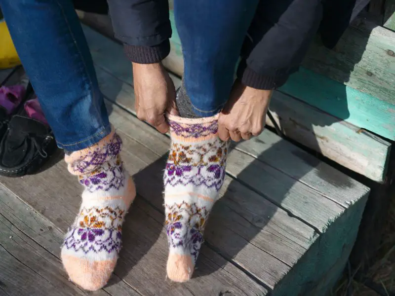 Wool Slipper Socks with Grippers (Warm & Anti-Slip)