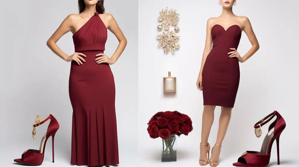 accessories for burgundy dress