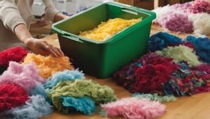 how to shred fabric for stuffing