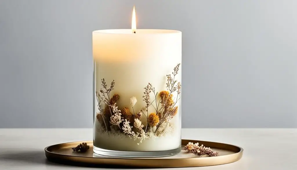 benefits of candles with dried flowers