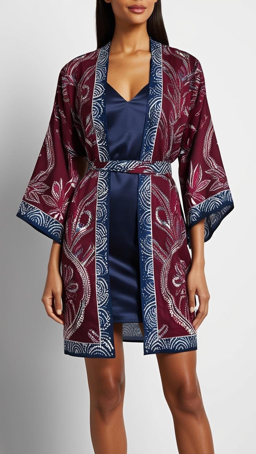 Outer Kimono Batik dengan Dress Mini Polos untuk Outfit Pesta Tahun Baru Ou 20241121 174340 0000