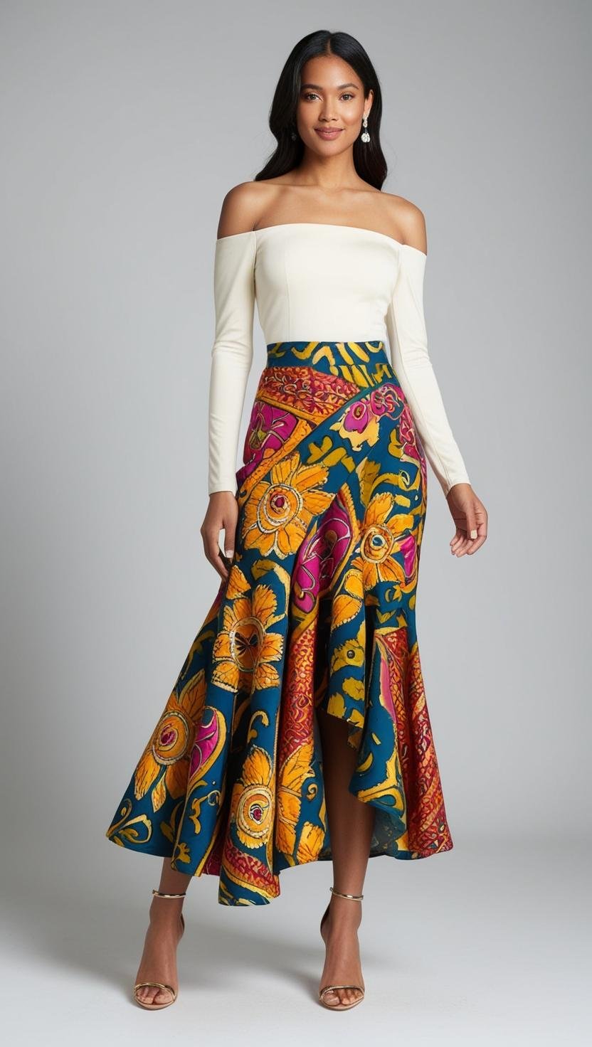 Rok Asimetris Batik dengan Atasan Off Shoulder untuk outfit pesta tahun bar 20241121 201236 0000