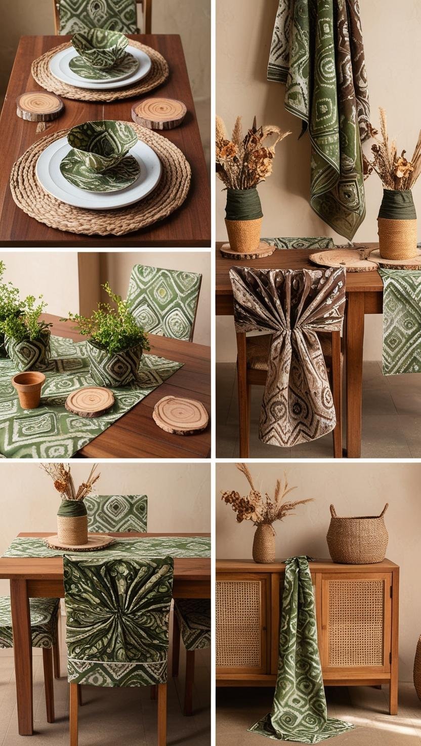 Rustic Charm with Natural Tones Ethnic Indonesian Batik Fabric Home Decor Design Ideas Choose batik with ear 2