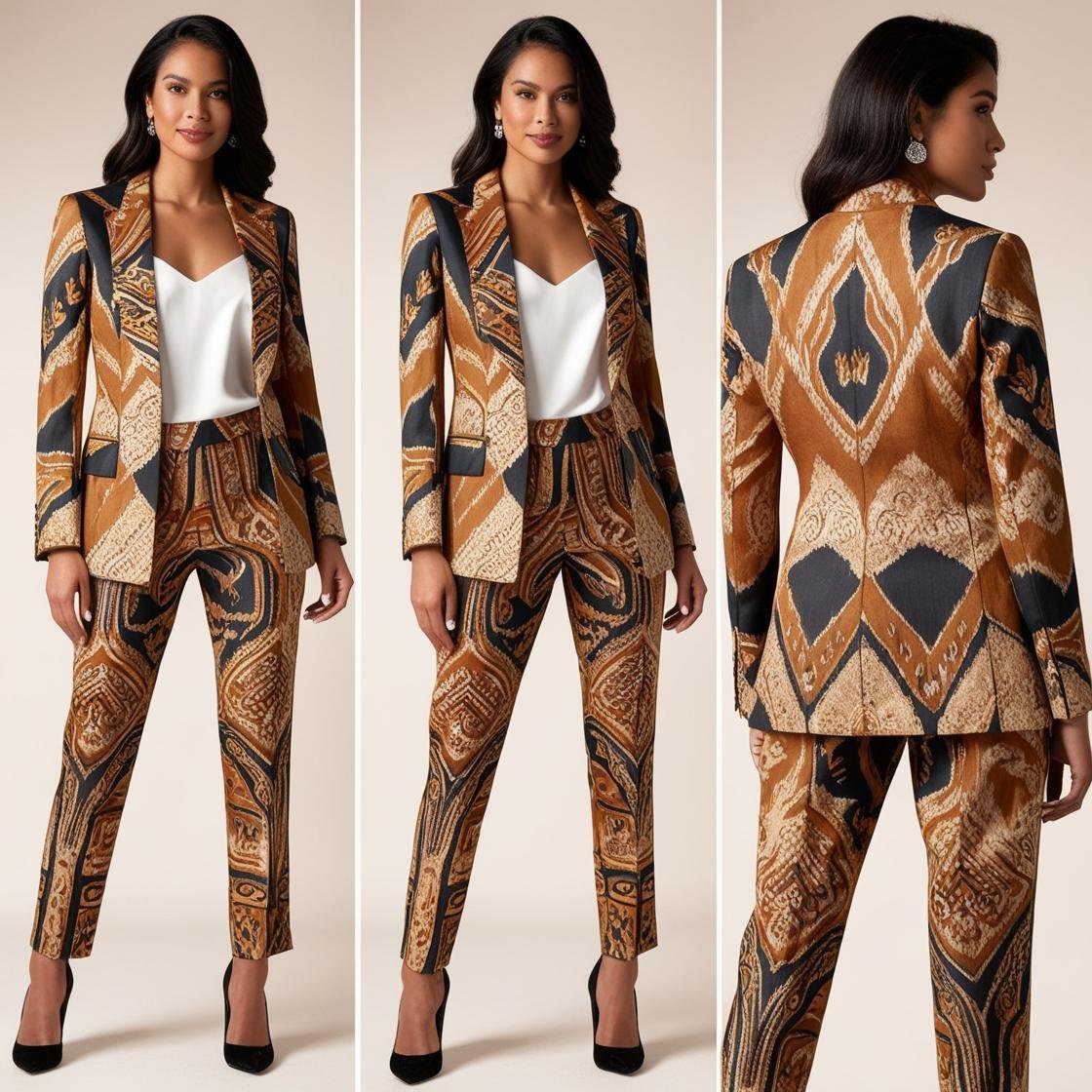 Setelan Blazer dan Celana Batik untuk outfit pesta tahun baru Bagi Anda yan 20241121 172501 0000