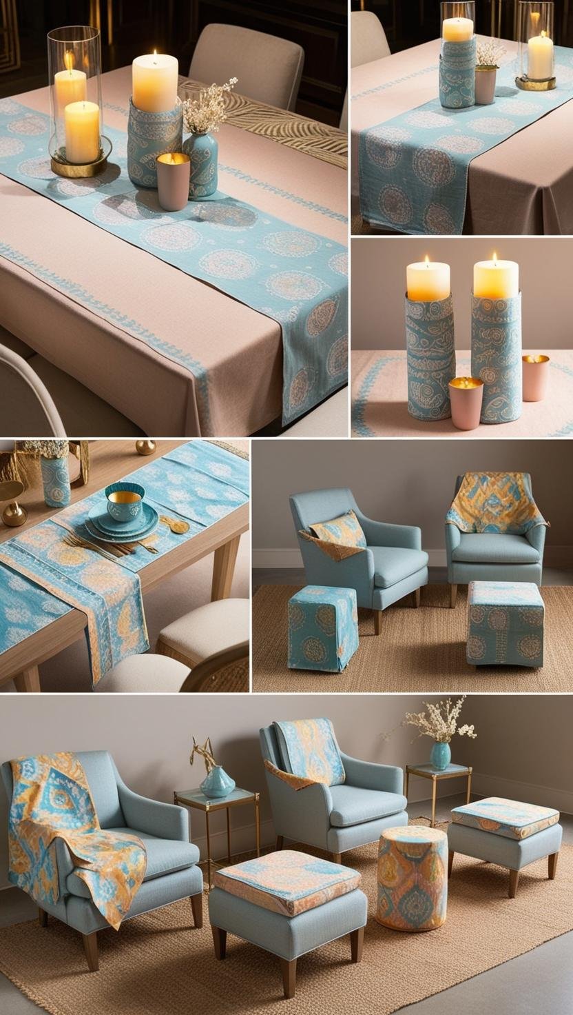 Soft Pastel Touch with Ethnic Indonesian Batik Fabric Home Decor Design Ideas Opt for pastel colored batik with sim