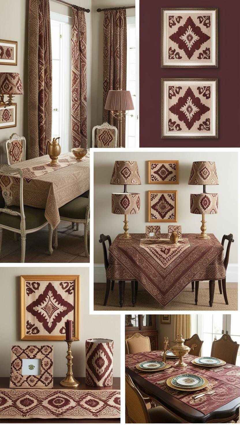 Vintage Elegance with Symmetrical Patterns Ethnic Indonesian Batik Fabric Home Decor Design Ideas 2