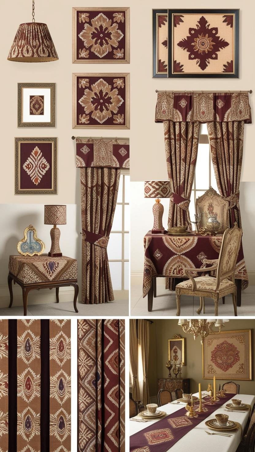 Vintage Elegance with Symmetrical Patterns Ethnic Indonesian Batik Fabric Home Decor Design Ideas Select batik