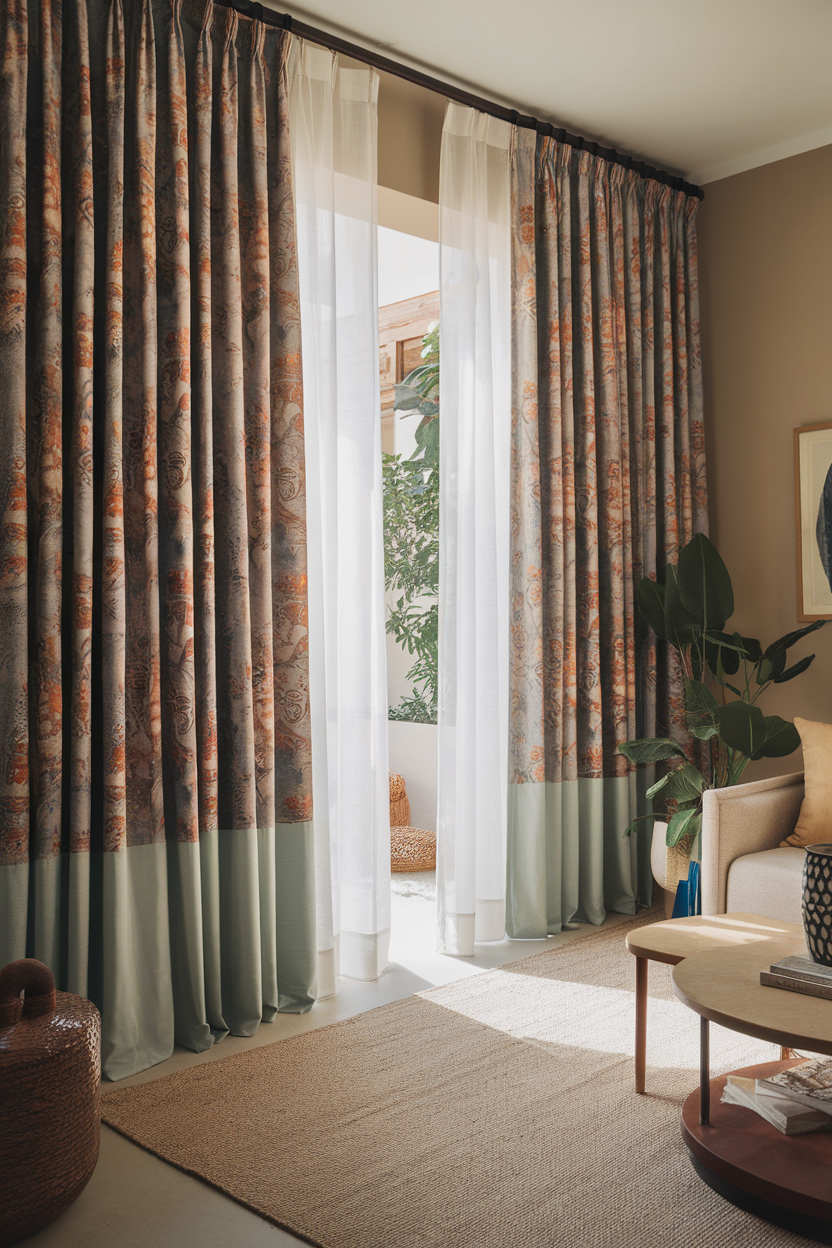 Layer with Sheer Curtains for Depth