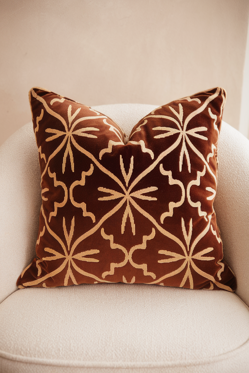 Classic Elegance Batik Velvet Cushion