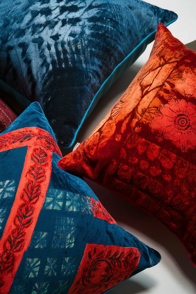 Batik Velvet cushions