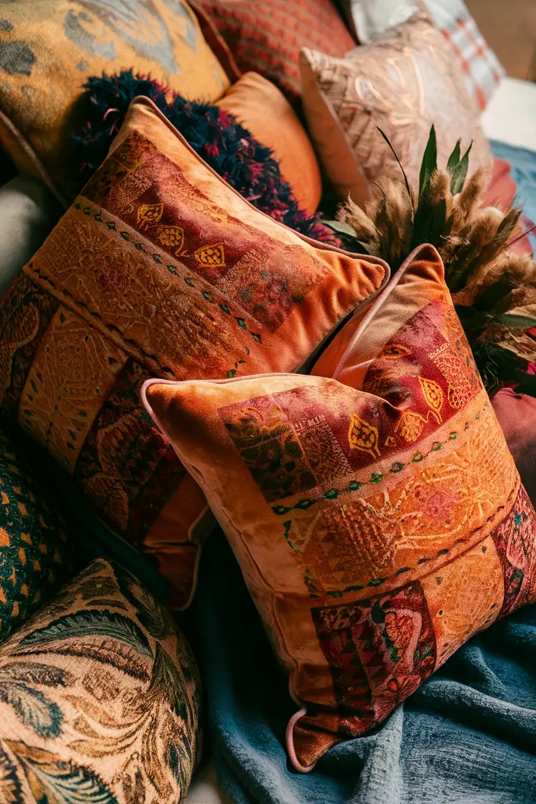 Batik Velvet cushions