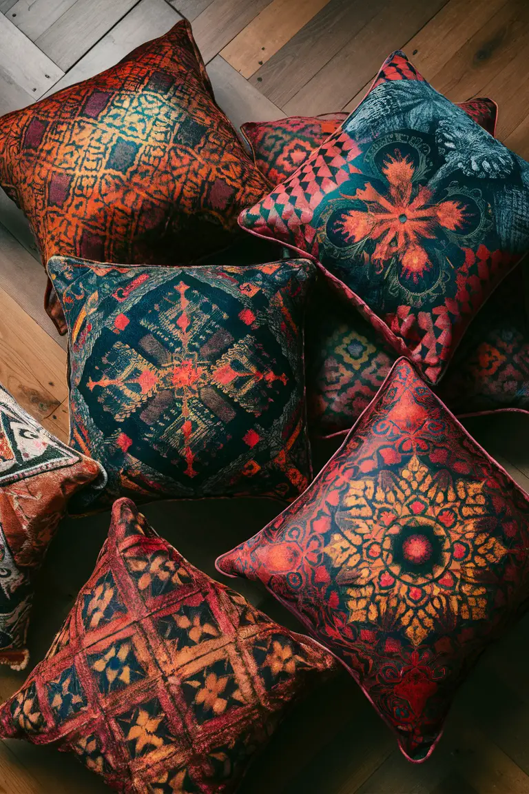 Batik Velvet cushions