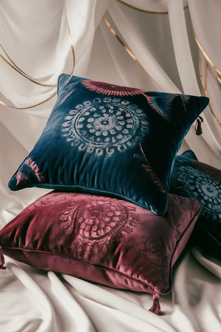 Batik Velvet cushions