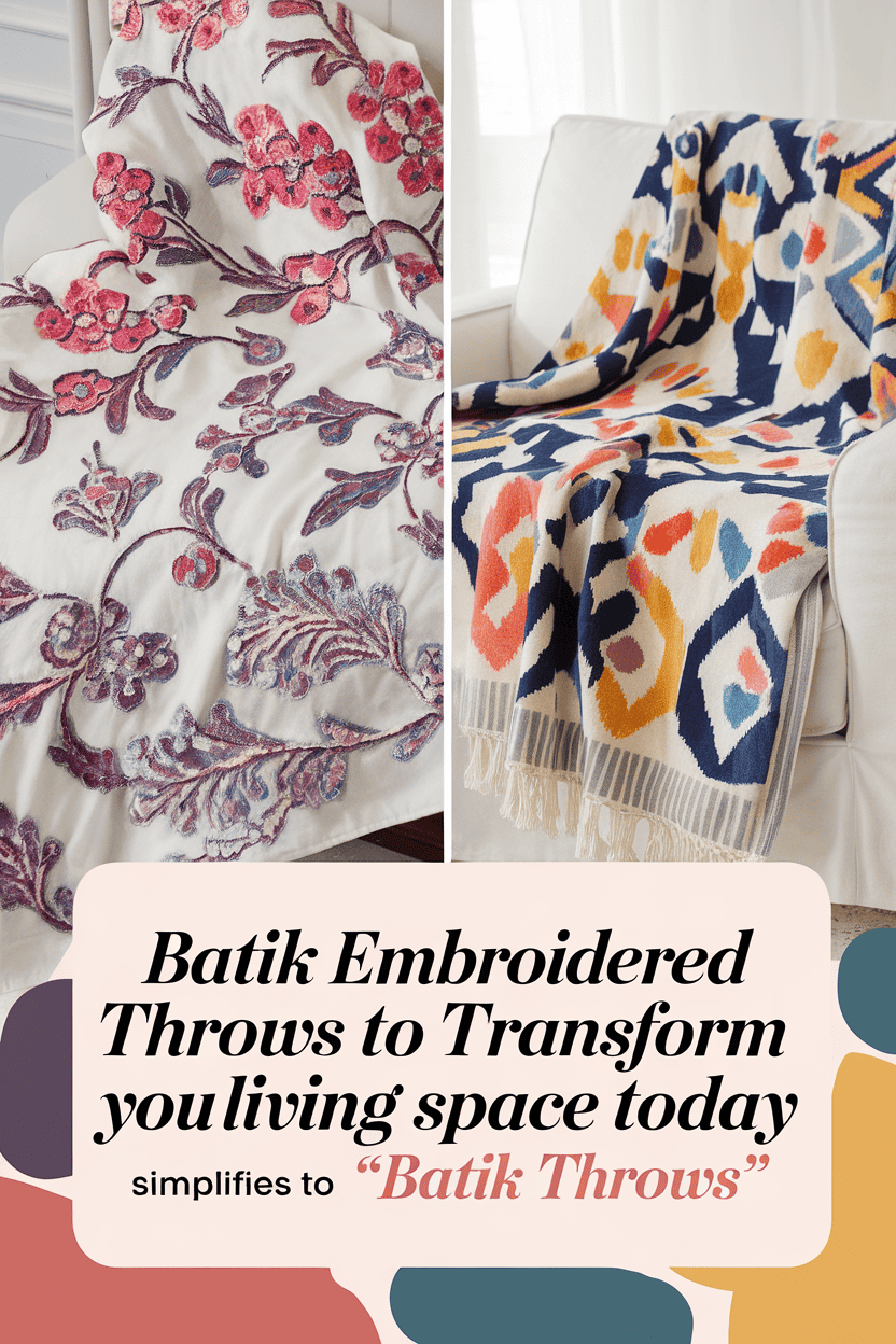 batik embroidered throws bbbbb 48671