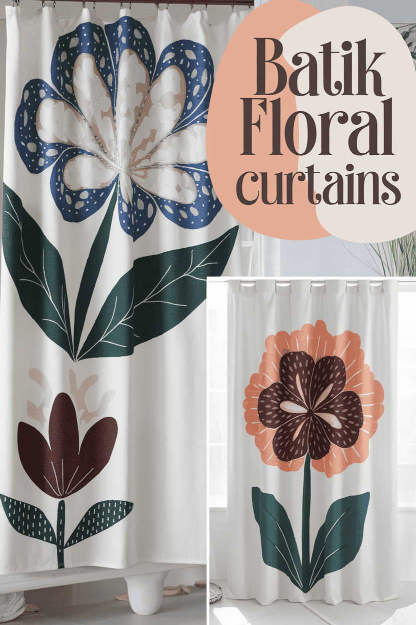 batik floral curtains bbbbb 79419