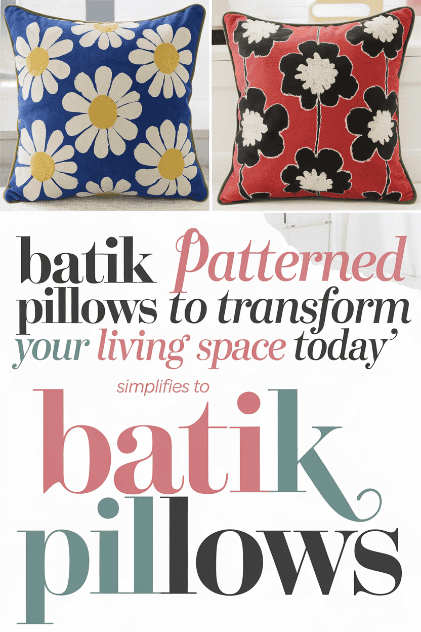 batik patterned pillows bbbbb 14058