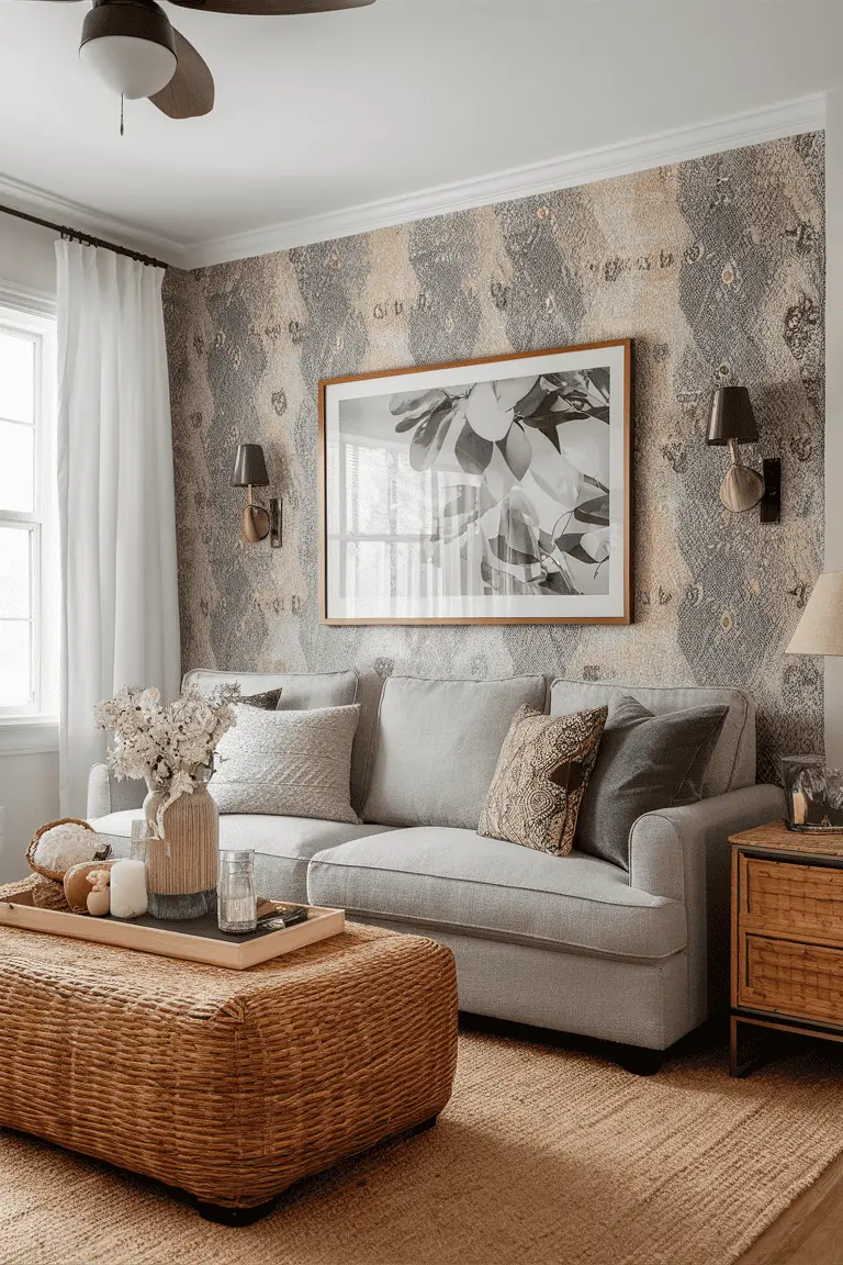 Accent Walls with Batik Prints