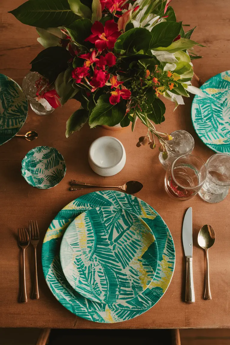 Whimsical Batik Tableware