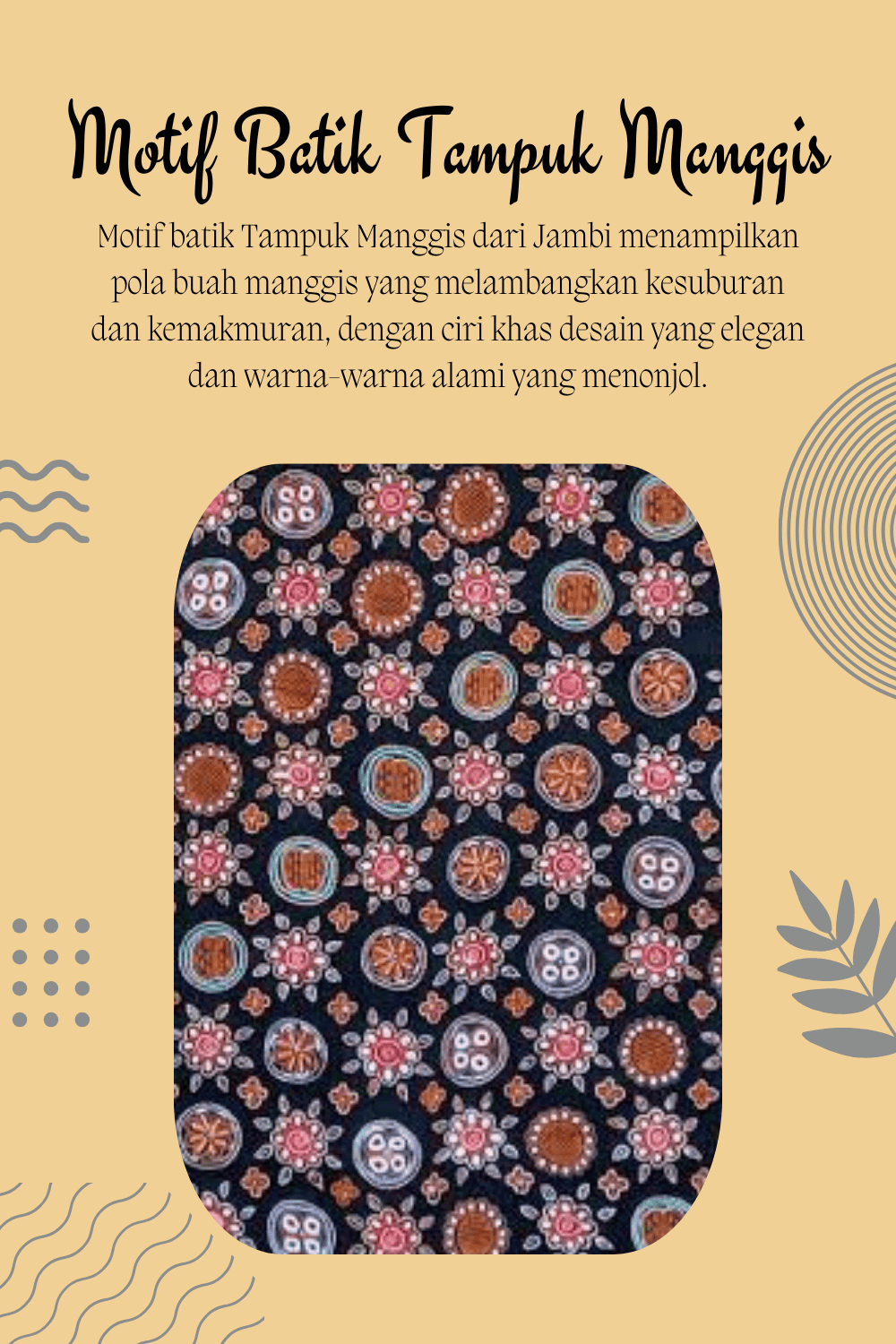 motif batik tampuk manggis