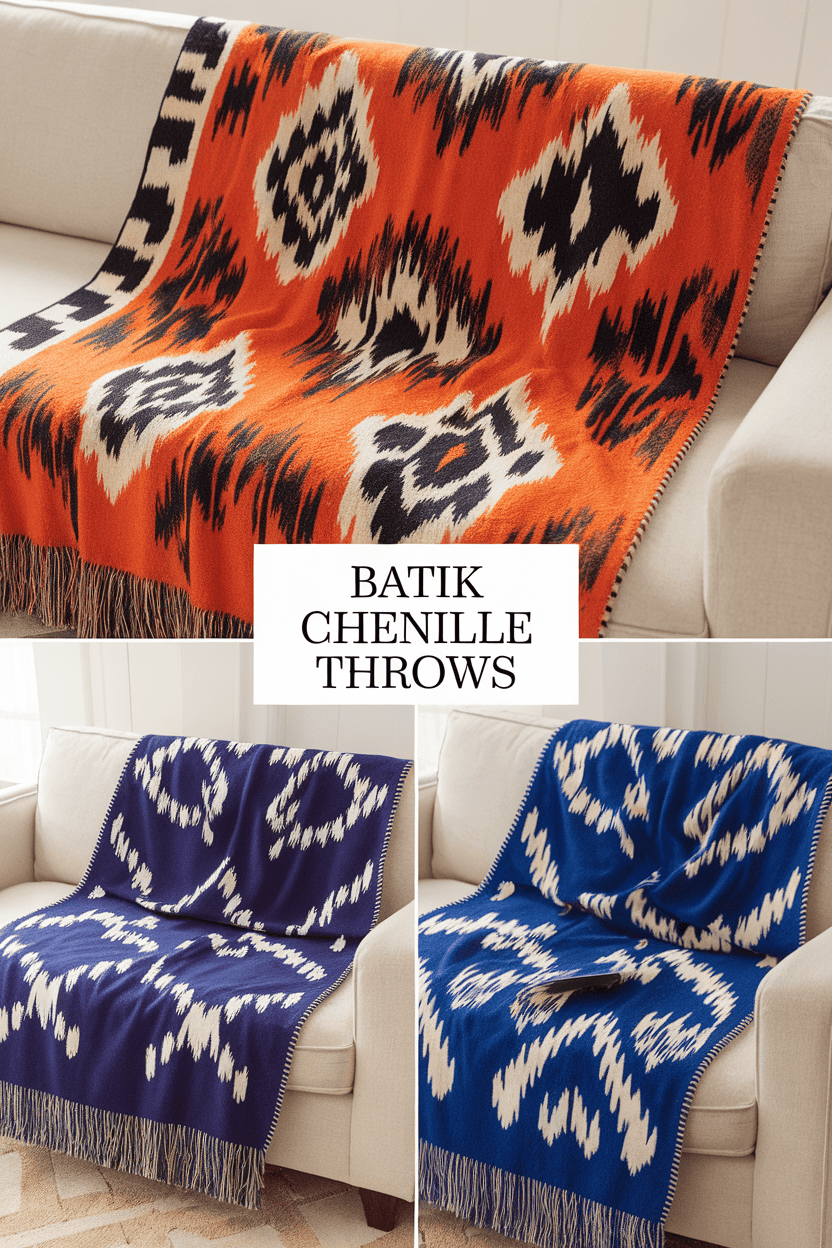 batik chenille throws bbbbb 16815