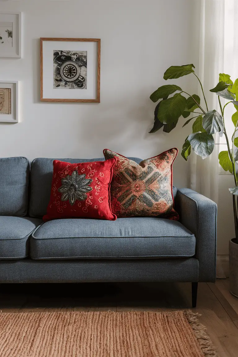 Cozy Earth Tones Batik Cushion