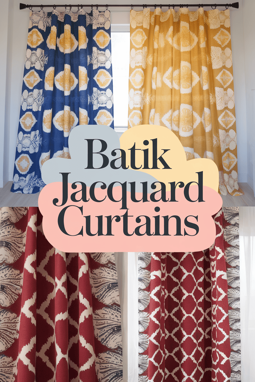 batik jacquard curtains bbbbb 71354