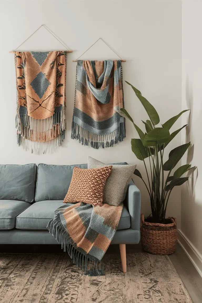 Batik Knit Throws as Statement Wall Hangings