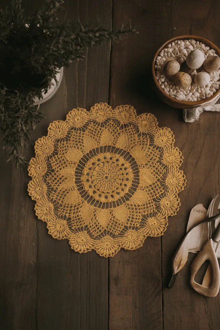 Classic Vintage Batik Lace Doily