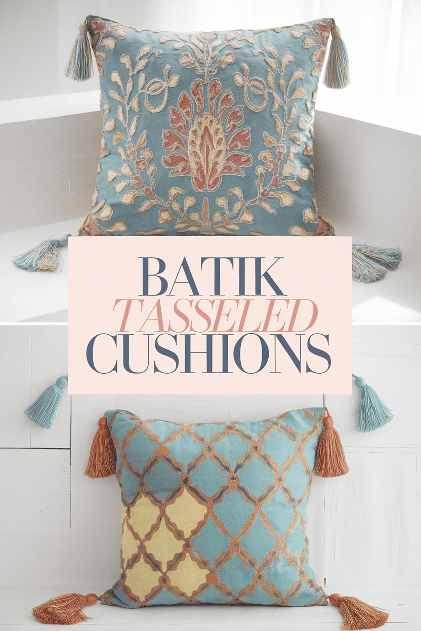 batik tasseled cushions bbbbb 99585