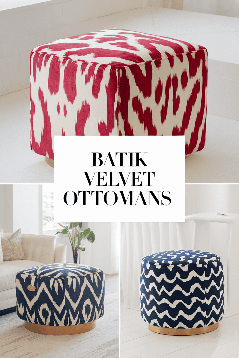 batik velvet ottomans bbbbb 35155