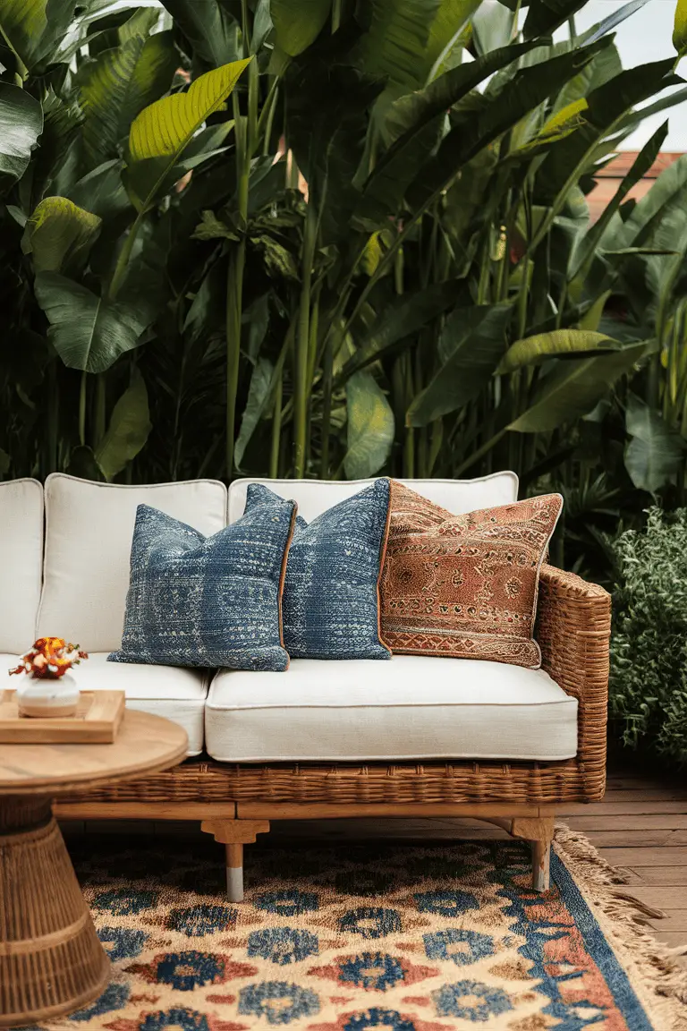 Batik Pillows for Outdoor Spaces