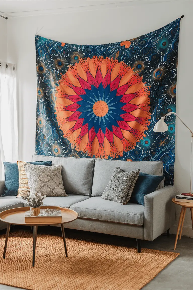 Vibrant Color Splash Tapestry