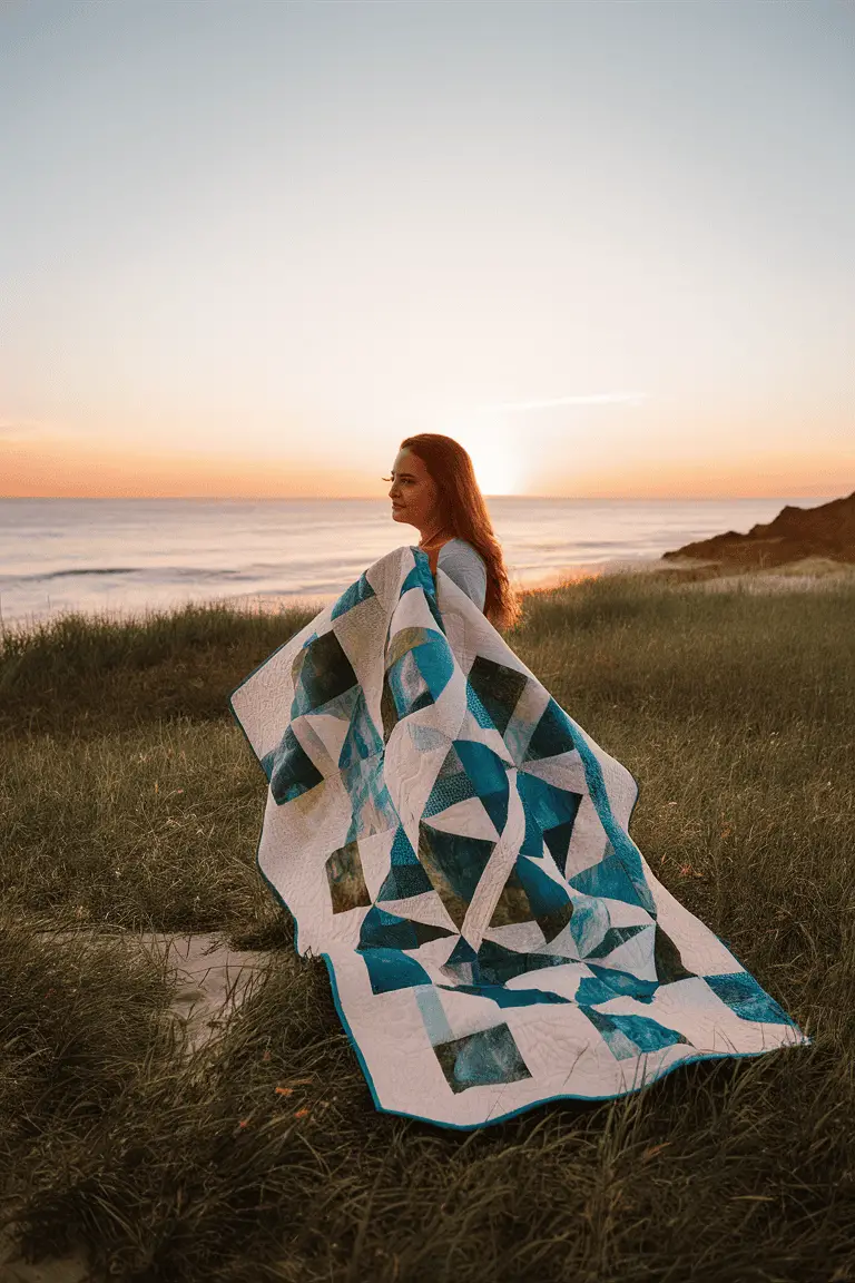 Batik Ocean Waves Quilt