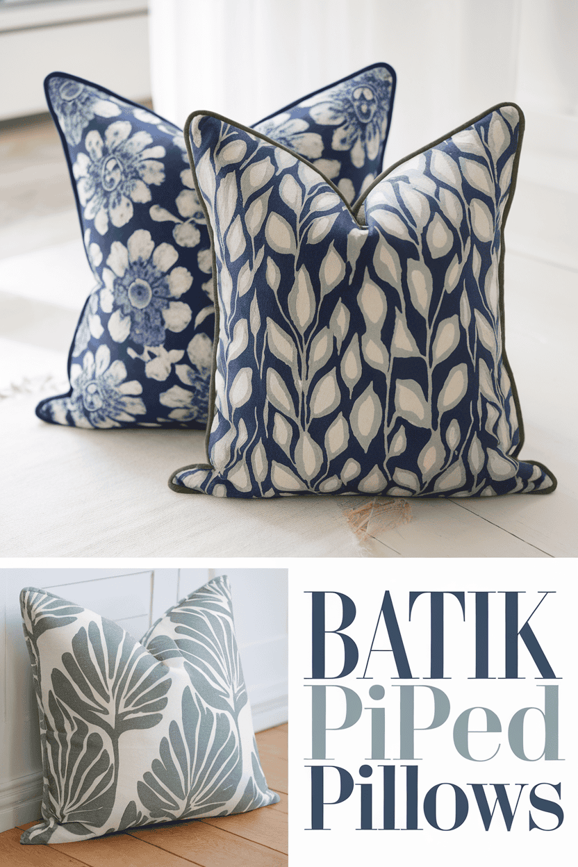 batik piped pillows bbbbb 57161