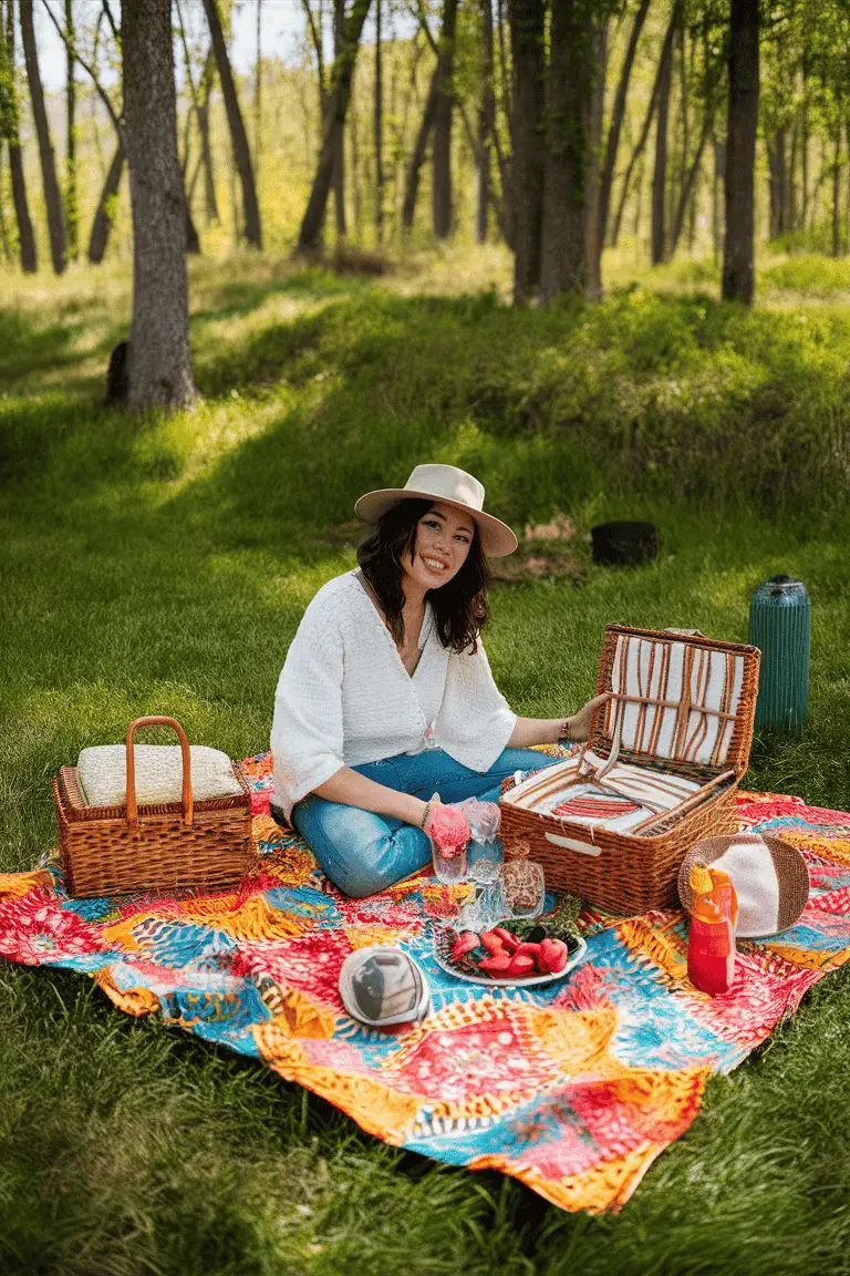 Batik Runners as Vibrant Picnic Blankets