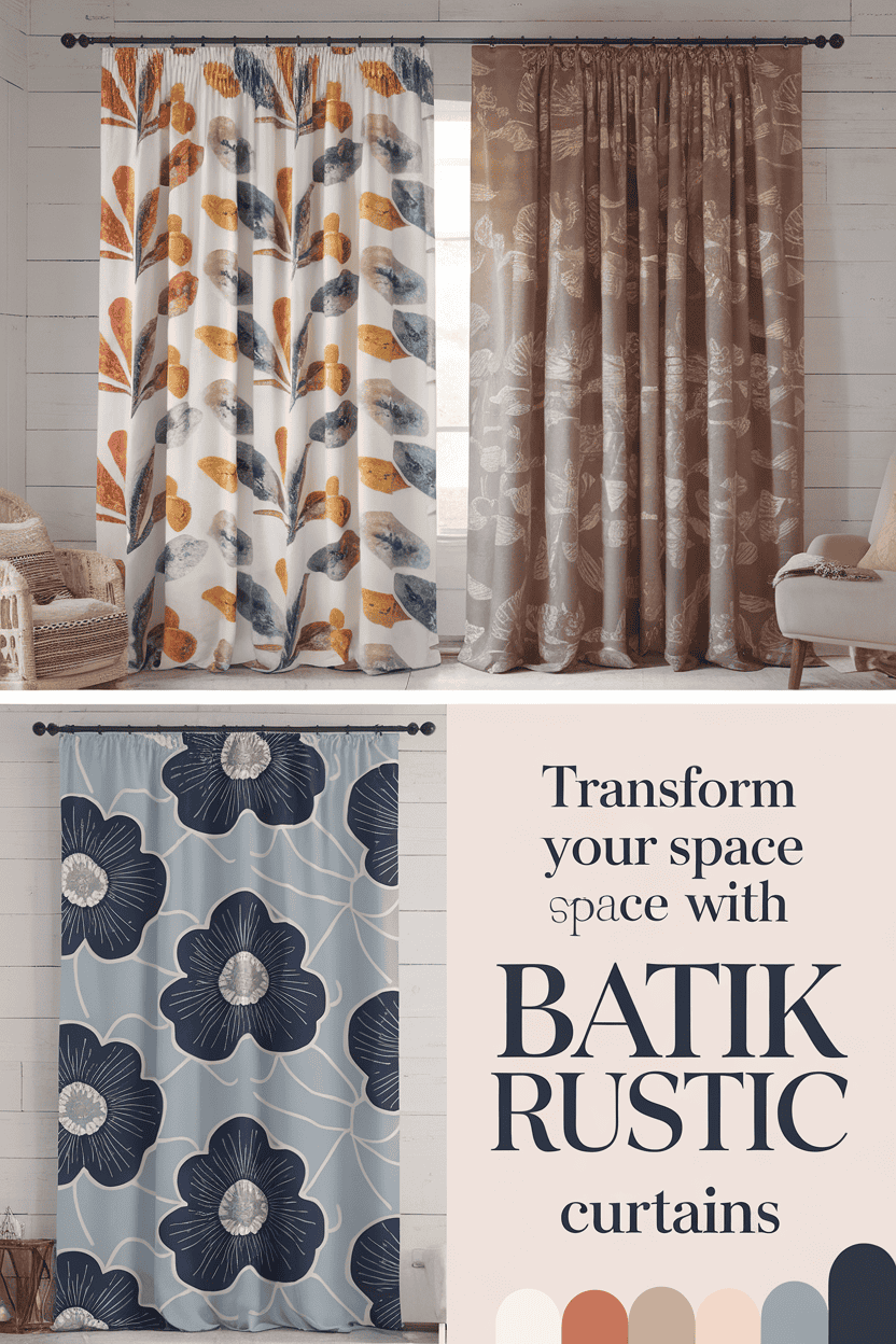 batik rustic curtains bbbbb 85838