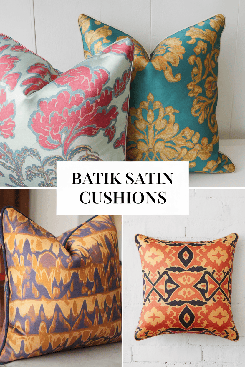 batik satin cushions bbbbb 84234