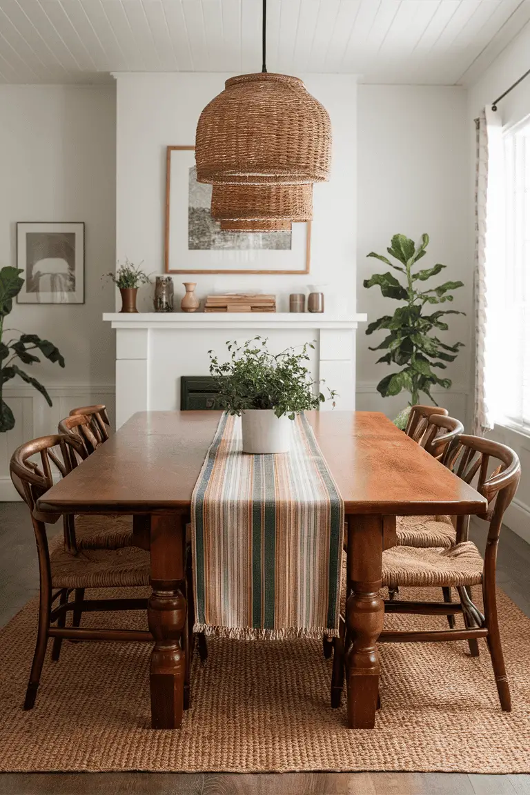 Batik Striped Dining Table Runner