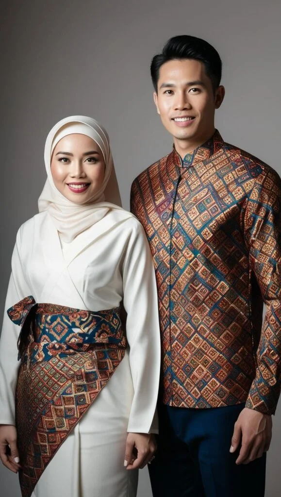 Couple fashion Kebaya Batik Modern Kemeja Batik Slim Fit dengan Motif Ge 20250320 093244 0000