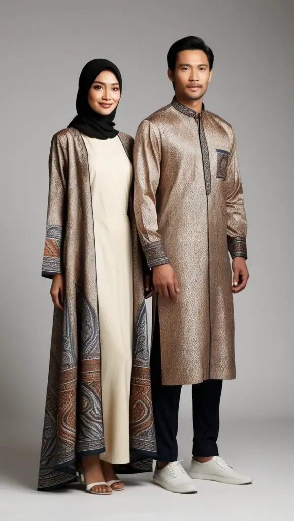 Couple fashion Outer Batik Panjang Kemeja Batik Lengan Panjang Bertekstu 20250320 093900 0000