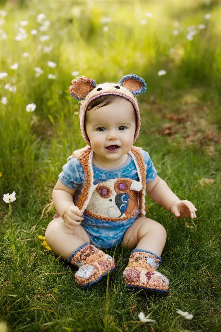 Cozy Animal-Themed Batik Booties Cozy Animal-Themed Batik Booties