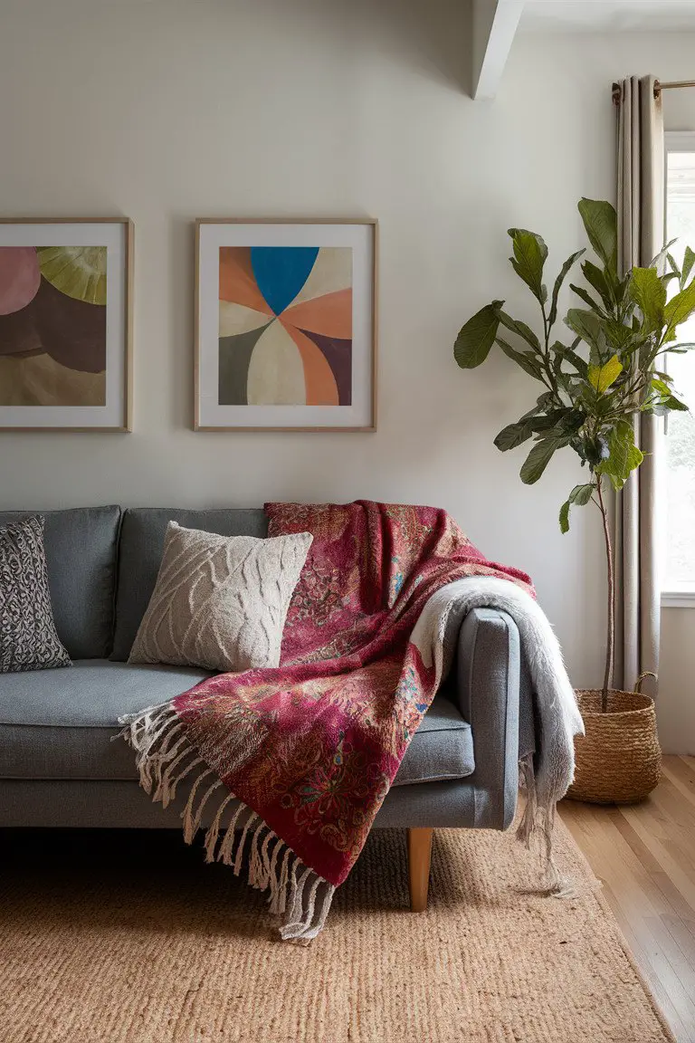 Layering with Batik Throws