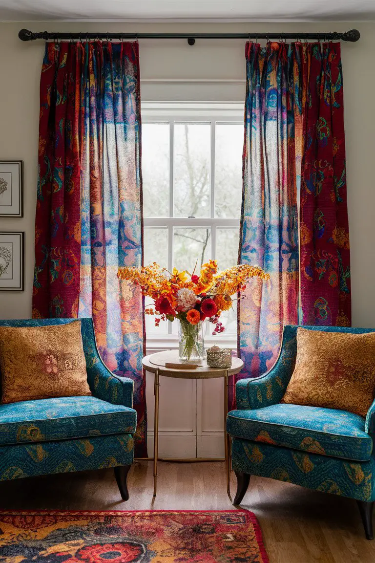 Vibrant Floral Batik Hems Vibrant Floral Batik Hems