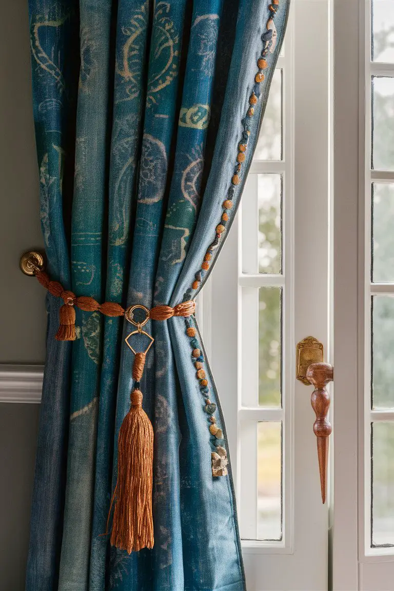 Batik Ocean-Inspired Tiebacks Batik Ocean-Inspired Tiebacks