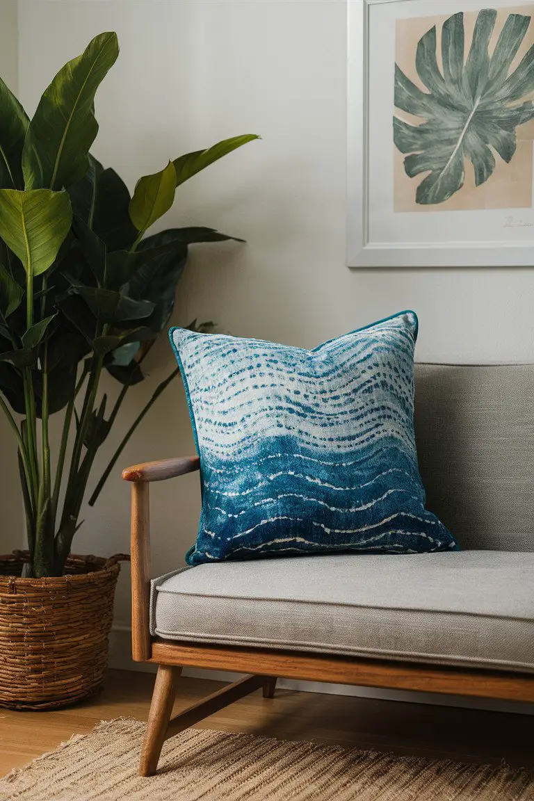Ocean Wave Batik Cushion Ocean Wave Batik Cushion