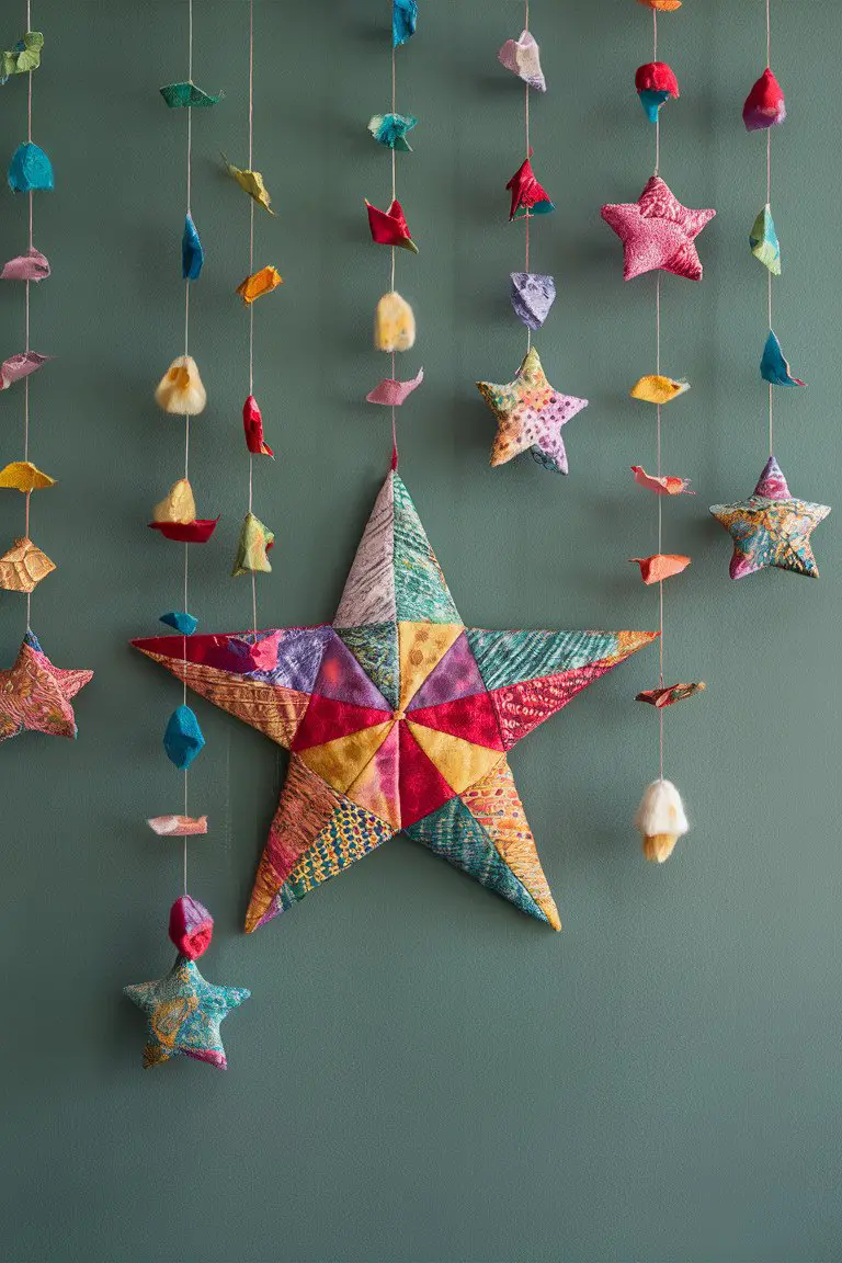 Colorful Batik Star Garland Colorful Batik Star Garland